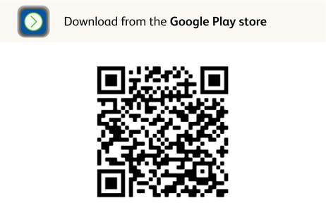 Scan to download the app from the Google Play store